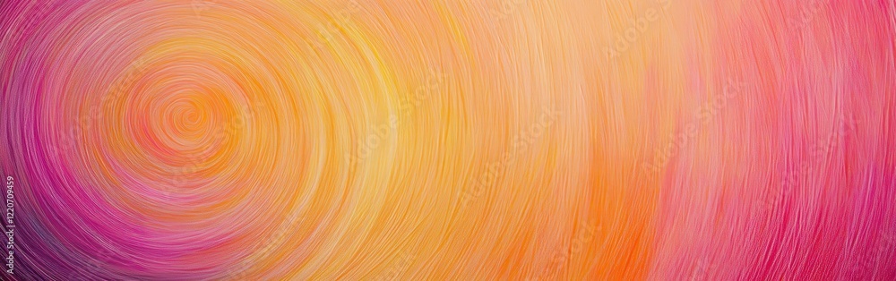 Poster vibrant abstract circular pencil strokes create a gradient of warm hues blending seamlessly together