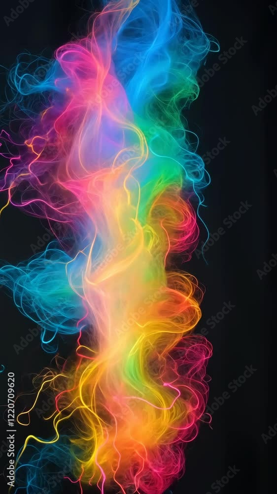 Aufkleber colorful swirl of abstract light patterns dances against a dark background in a vibrant display of h