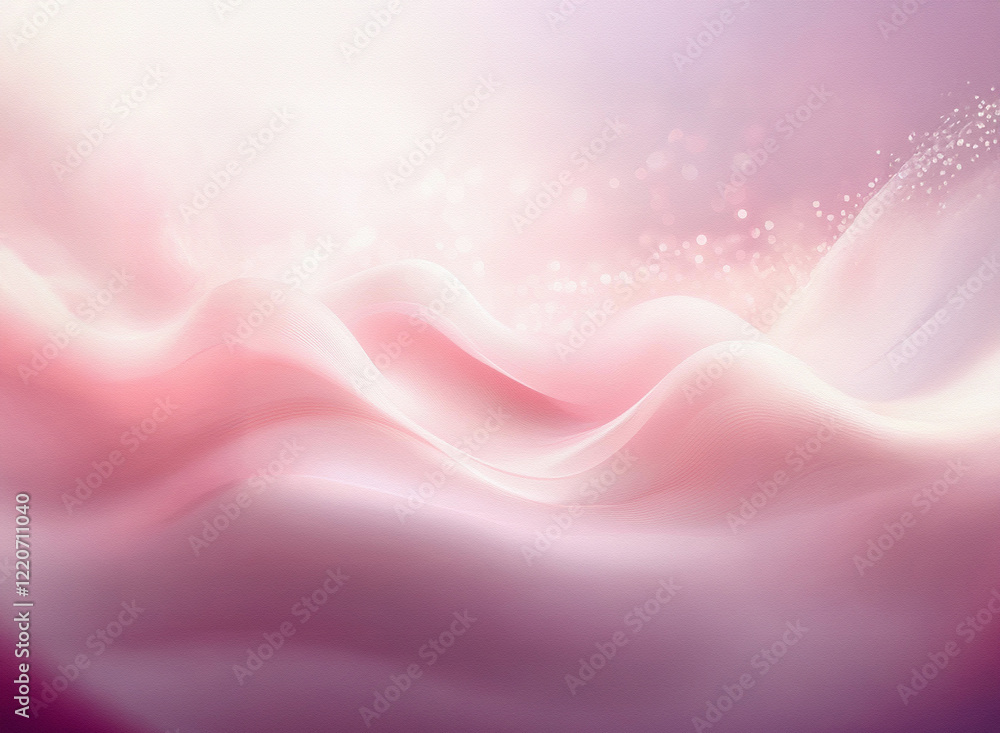 Poster soft, grainy pink and purple waves flow across the image, creating a dreamy, textured landscape. glo