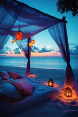 Romantic beach canopy for two