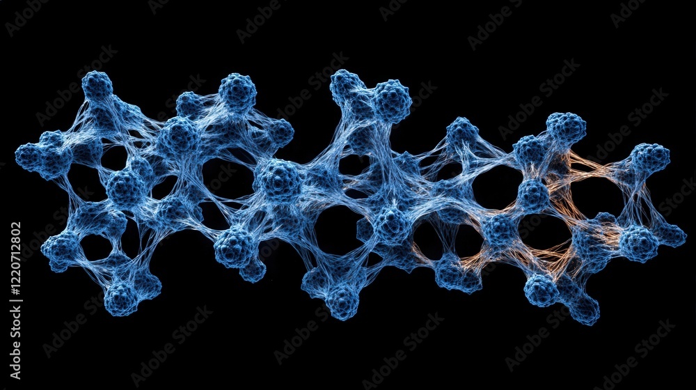 Poster artistic representation of particles forming a lattice structure, symbolizing the order within chaos