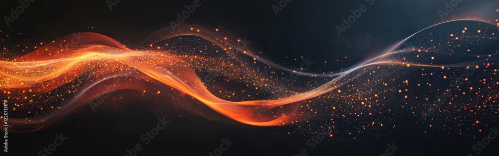 Poster dynamic crimson and bright bokeh effect creates vivid visual flow in a mesmerizing abstract display