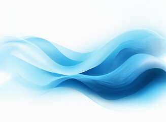 Fototapeta premium Abstract image of flowing, light blue waves against a white background. The grainy texture adds depth and visual interest to the smooth curves.