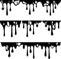 Black paint oil dripping elements