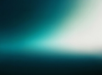 Obraz premium A grainy, teal to white gradient background. The texture is subtle, creating a smooth transition between shades.