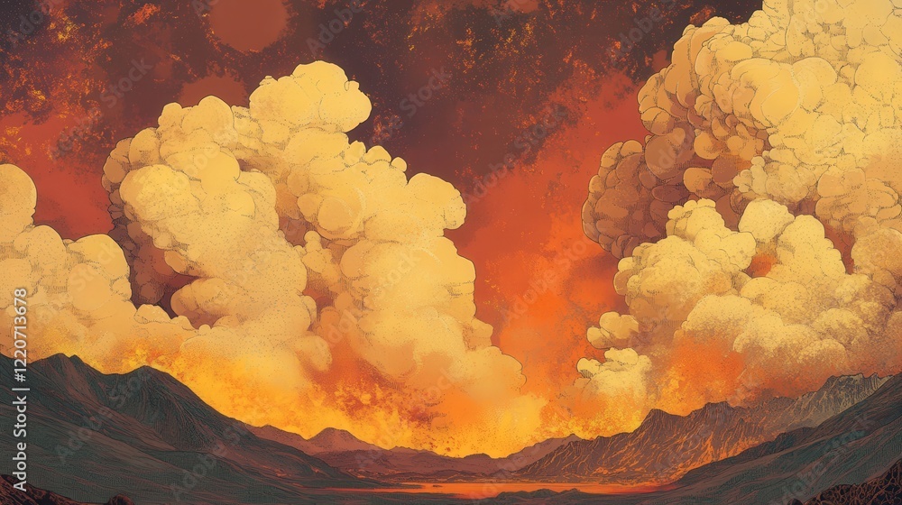 Poster particulate matter in the air during a wildfire, emphasizing the presence of pm 2.5 dust particles.