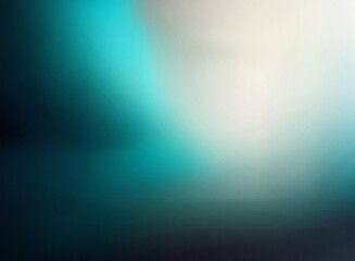 Obraz premium Abstract image with a grainy texture. A gradient of teal, blue, and white creates a soft, blurred effect. The dark teal dominates the bottom, transitioning to a bright, almost white highlight.