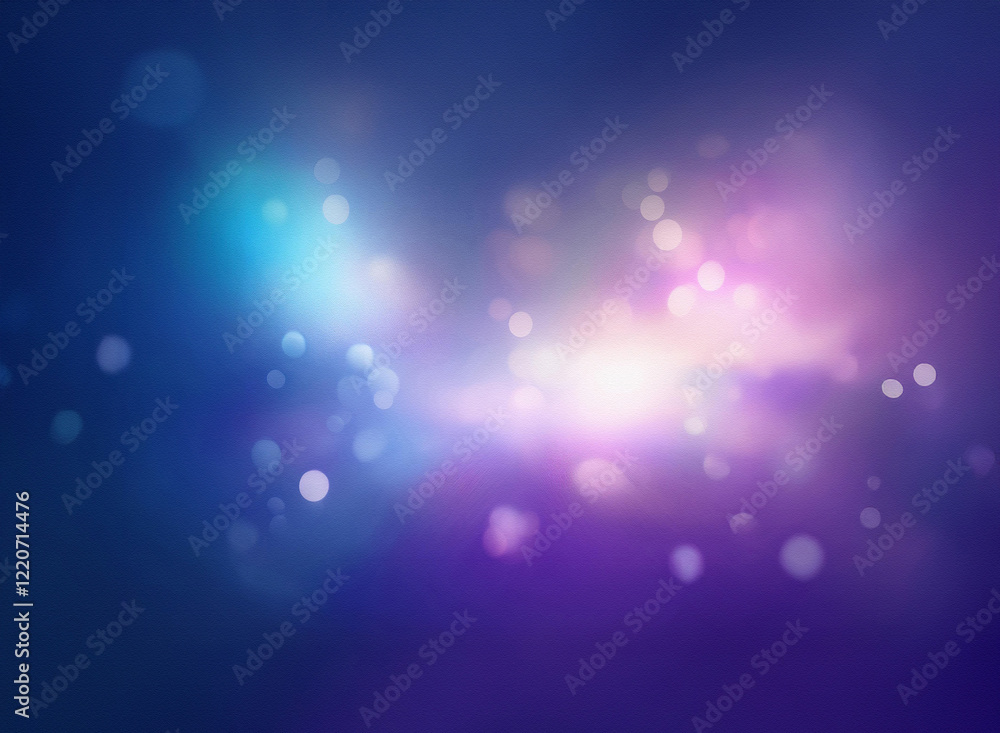 Aufkleber A grainy, textured abstract image with a nebula-like effect.  Soft, glowing colors of blue, purple, and pink blend together, creating a dreamy, ethereal atmosphere.  The bokeh effect adds depth and lu