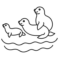 vector illustration of two funny birds