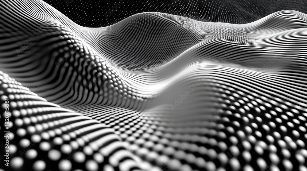 Aufkleber Particles moving in synchronized patterns, creating a mesmerizing display of order in motion.