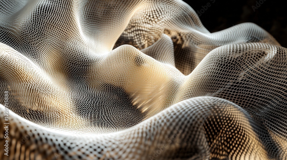 Aufkleber Particles moving in synchronized patterns, creating a mesmerizing display of order in motion.