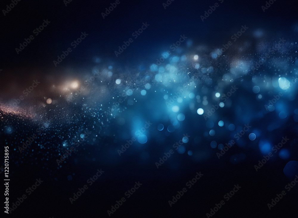 Fototapete a grainy, textured abstract image featuring a swirling nebula of blue and orange light. the bokeh ef