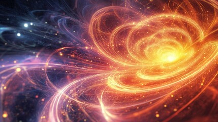 Obraz premium Particles emitting a glowing aura as they vibrate in place, showcasing the energy within matter.