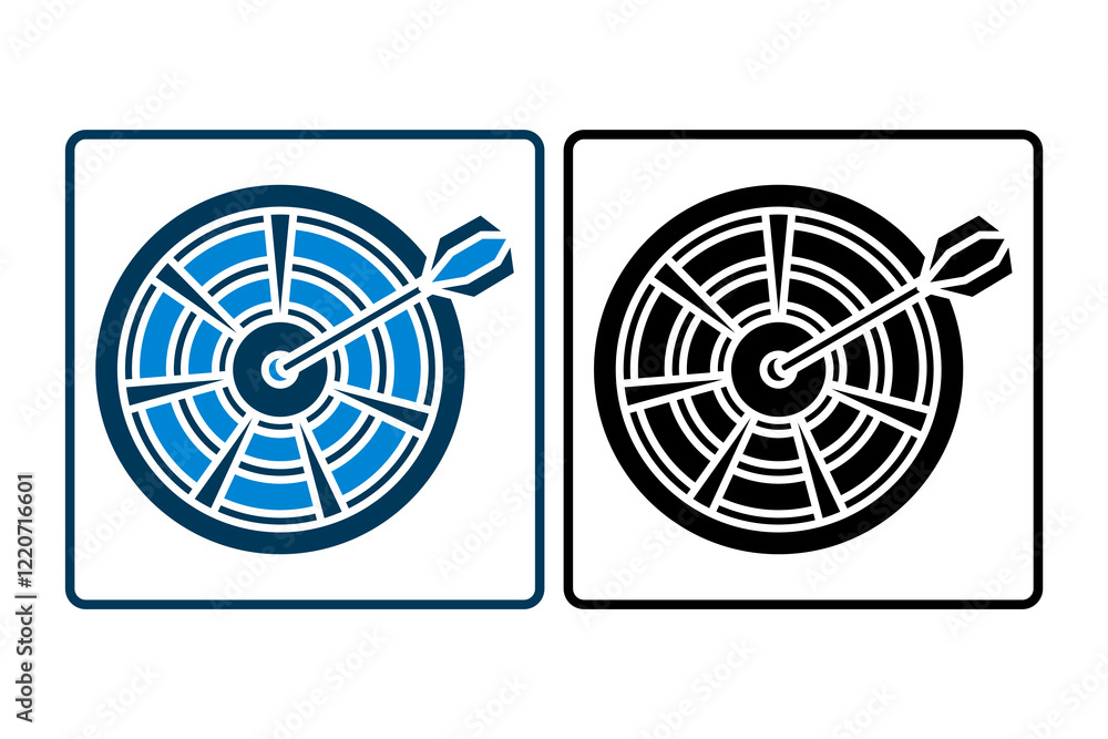 Poster dartboard icon. icon related to start up. suitable for web site, app, user interfaces, printable etc