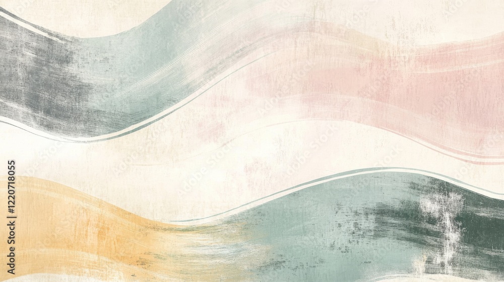 Poster Minimalist pencil strokes background featuring soft pastel colors creating a serene ambience for design projects