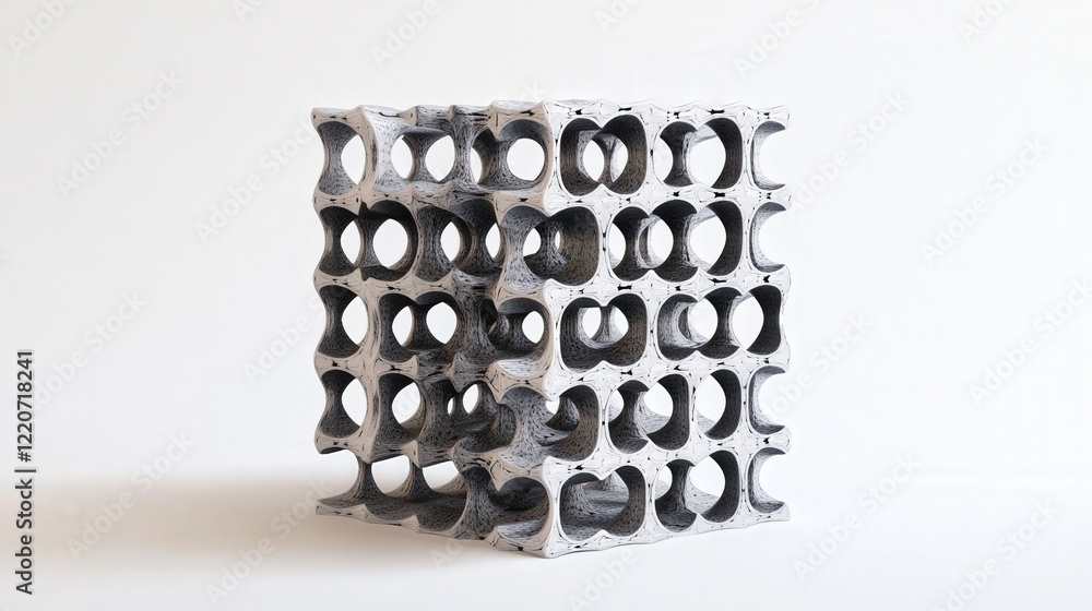 Aufkleber solid particles shaped like cubes, stacked with precision to showcase their structural stability.