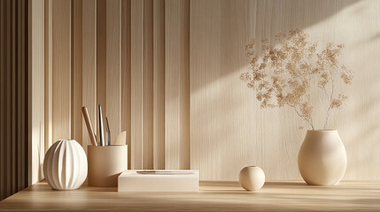 Minimalist Interior Decor with Neutral Tones and Natural Elements