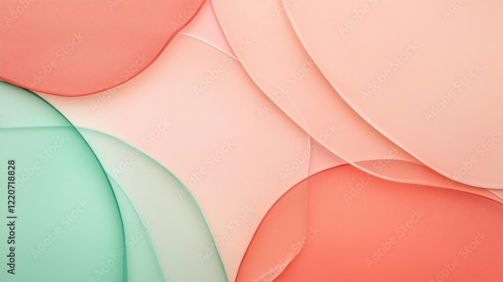 Poster elegant abstract design with soft overlapping shapes in pastel colors creating a harmonious backdrop