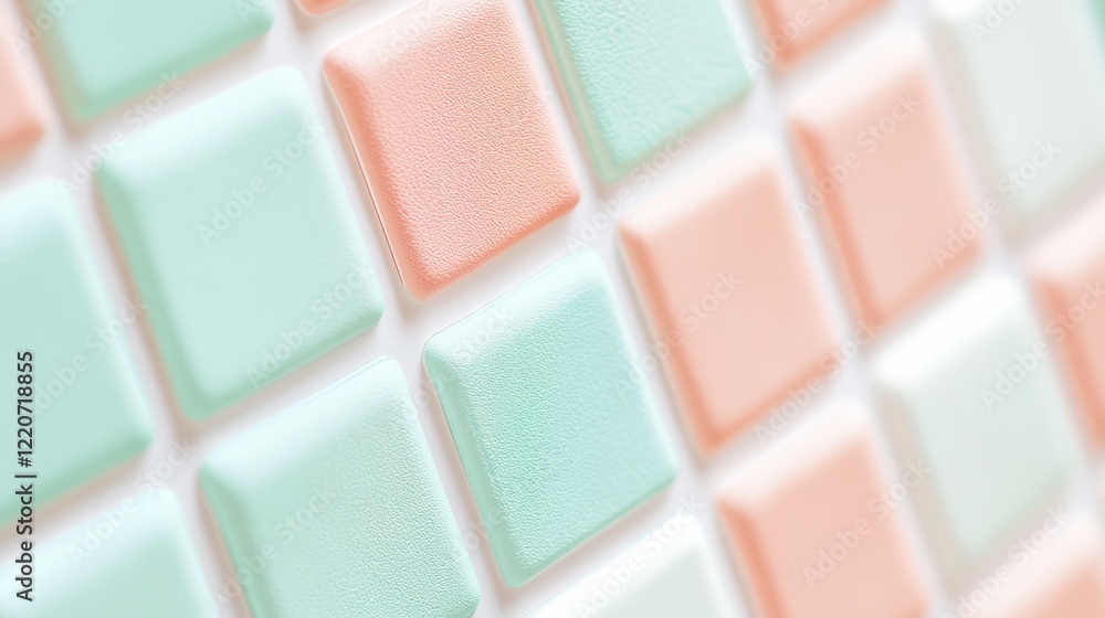 Poster elegant mint and coral grid patterns create a vibrant and modern aesthetic in contemporary design se