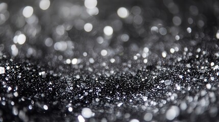 Tiny solid particles floating in a liquid medium, beginning to settle into a dense layer.