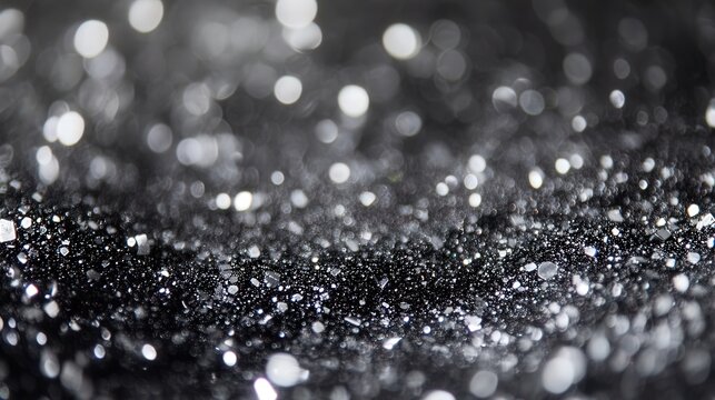 Tiny solid particles floating in a liquid medium, beginning to settle into a dense layer.