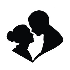 Set of pear Happy Valentine's day vector illustration