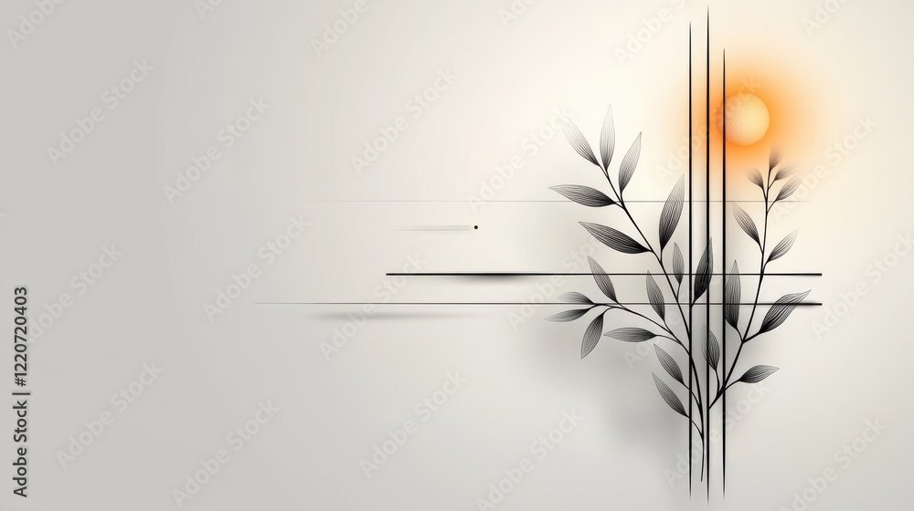 Poster minimalistic border design with thin black lines and subtle shading for a professional touch.
