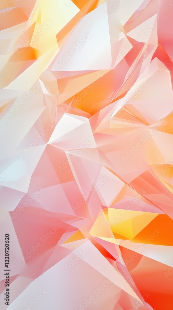 Aufkleber overlapping translucent shapes create a vibrant and dynamic abstract design in soft colors