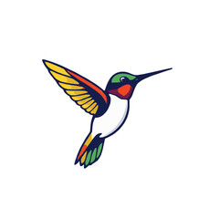 Obraz premium Simple 2D Hummingbird - Vector Element
