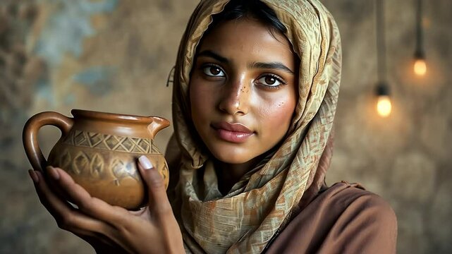 Portrait of Young Moroccan Woman in Natural Light