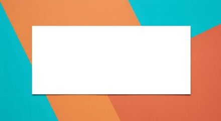 A bold color block background with an asymmetrical blank area. Modern Graphic Design