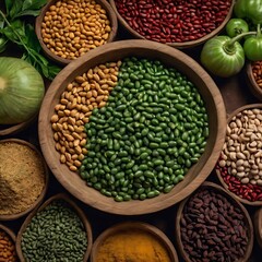 Fototapeta premium variety of spices in a market