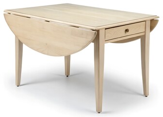 wooden table isolated on white background