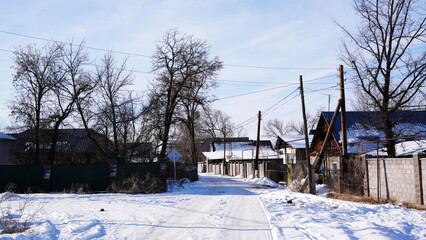 snow covered house