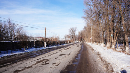 snow covered road