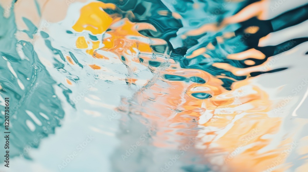 Poster soft diffused light through distorted glass surface