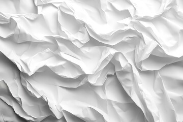 Abstract Crumpled White Paper Texture Background