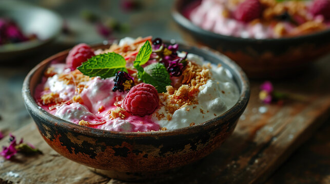 fruit smoothie  in a bowl or glass