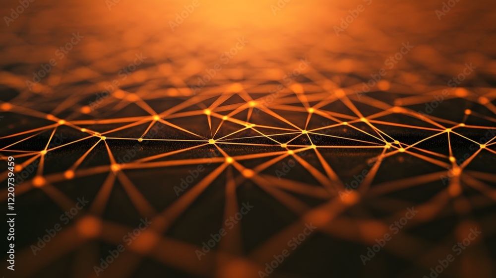 Aufkleber glowing abstract network pattern symbolizing global digital connectivity