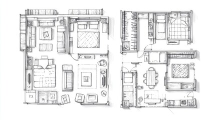 Detailed Floor Plan of a Modern Studio Apartment