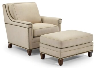 leather armchair isolated on white background