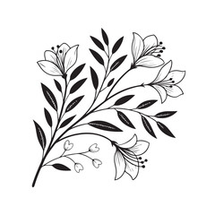 black and white flowers