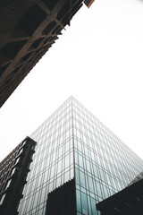 Edificio rascacielos de cristal en la ciudad