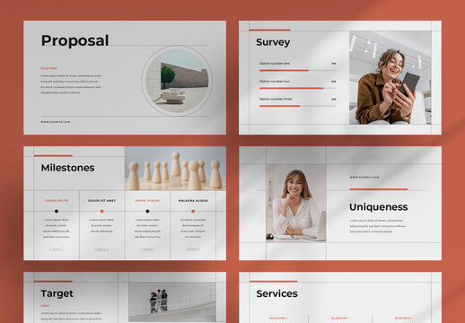 Business Proposal Presentation Layouts With Minimal Design