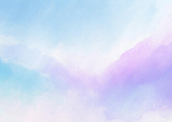 水色と紫の水彩の背景素材