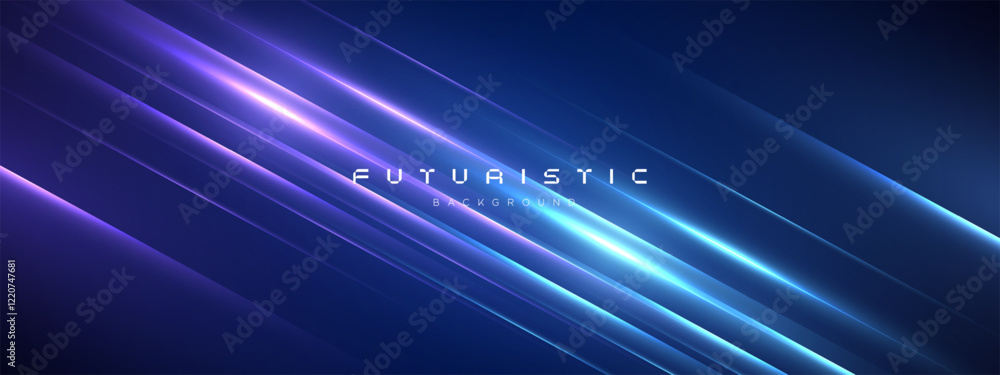 Aufkleber futuristic abstract background with glowing light effect vector illustration. futuristic dynamic mot
