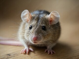 an image of a small rat sitting on top of a table.
