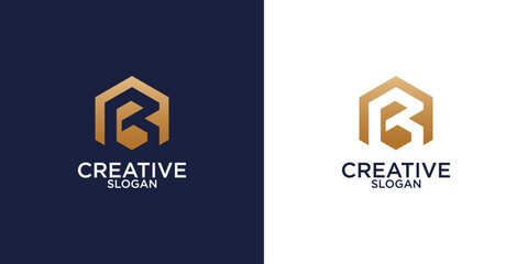 Modern and unique letter B initials logo design