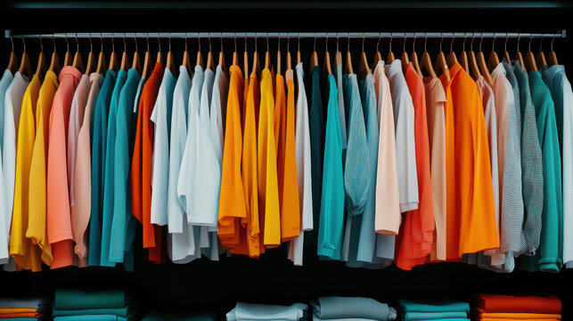 Overwhelm and Lack of Focus, A high-resolution image of a cluttered wardrobe overflowing with clothes, showcasing disorganization and chaotic fashion choices.