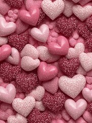 Obraz premium Valentine's day heart shaped cookies, perfect for romantic concepts, love and care